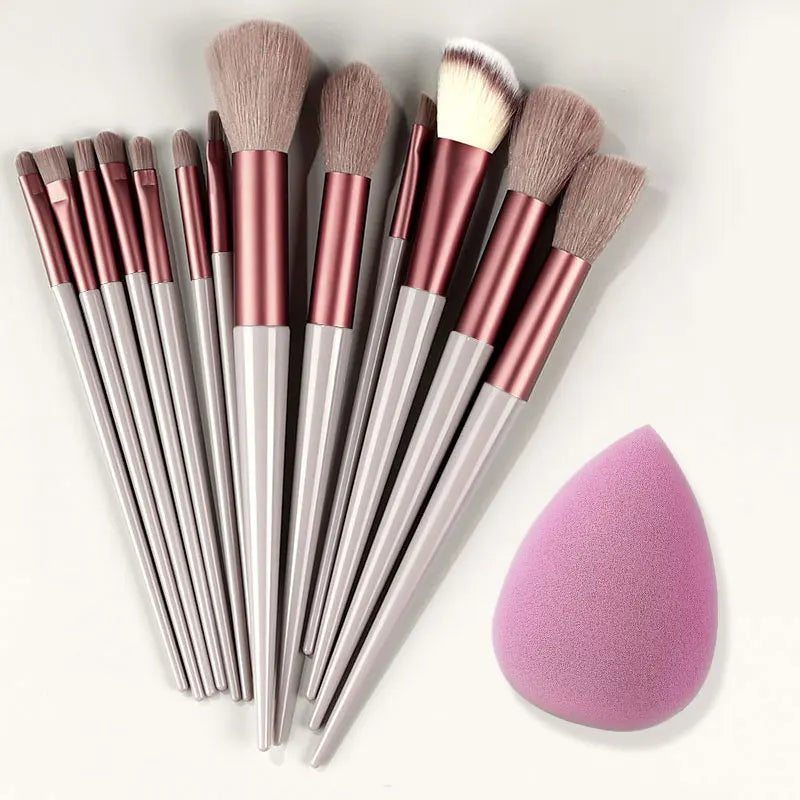 New 13PCS Makeup Brushes Set Super soft Cosmetics Brush kit 13PCS Brown egg