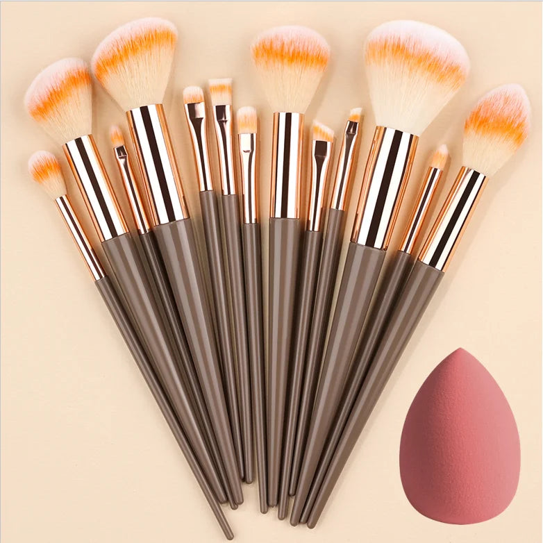 New 13PCS Makeup Brushes Set Super soft Cosmetics Brush kit 13pcs tricolor egg