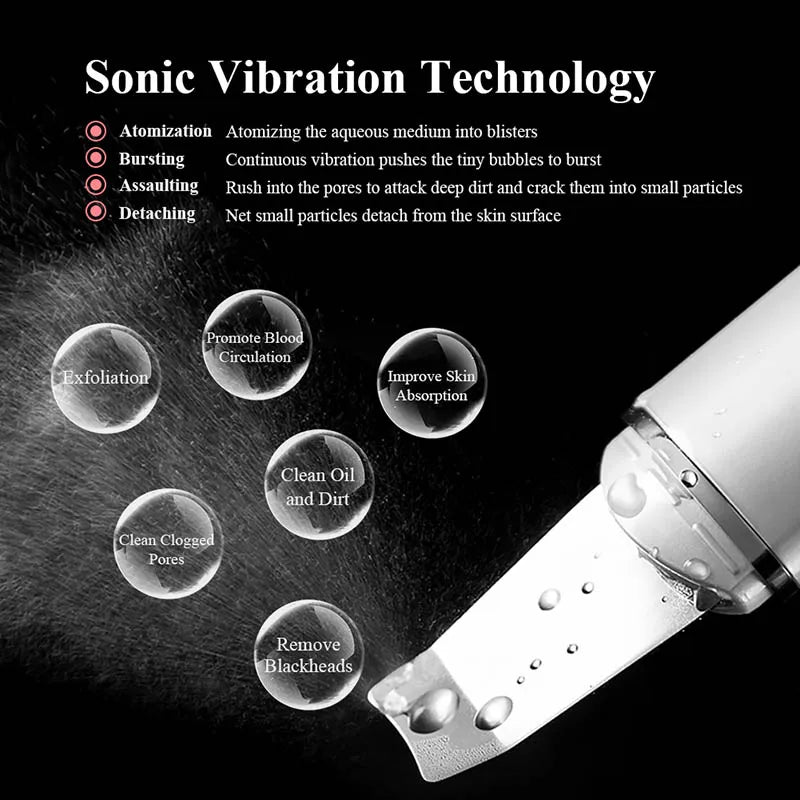 Ultrasonic Skin Scrubber with Vibration Ultrasonic Skin Scrubber