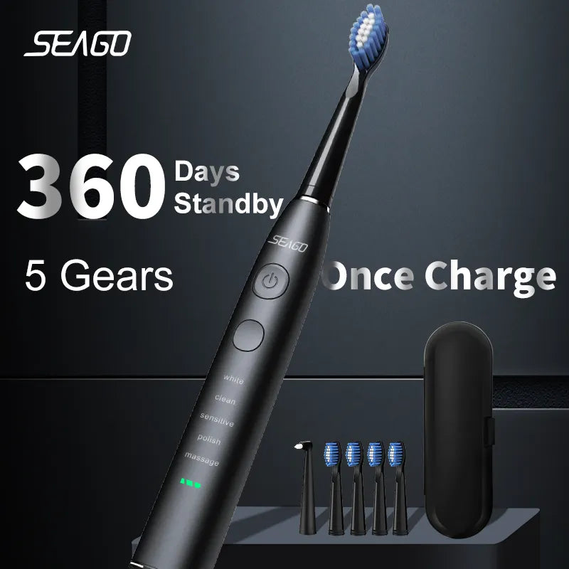 Seago Electric Sonic Toothbrush USB Rechargeable personal care Care Line CARELINE SHOP LLC