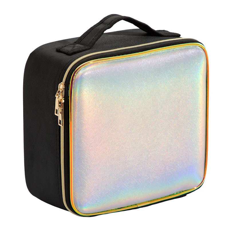 Makeup Train Case LED Mirror Cosmetic Travel Case travel bag Illusory with Mirror