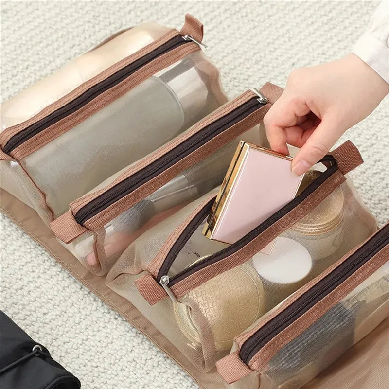 4 in 1 Travel Makeup Bag ,Portable Toiletry Organizer Bags Travel makeup bag for woman Care Line CARELINE SHOP LLC
